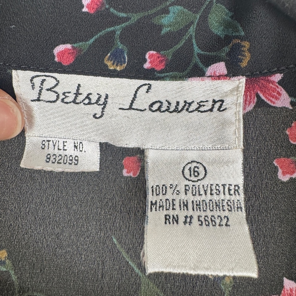 Betsy Lauren Floral Black Dress with Jacket - Picture 2 of 7